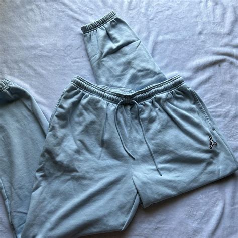 Jordan light blue sweatpants! size large but could... - Depop