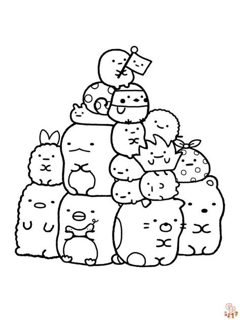 Printable Sumikko Gurashi Coloring Pages - GBcoloring