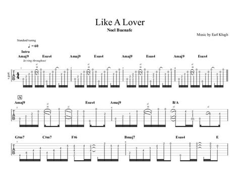 Like A Lover Earl Klugh Chords & Tabs - Noel Buenafe