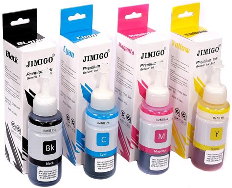 JIMIGO Premium Refill Ink for Epson L380 Printer Compatible with Epson T664 Eco Tank L130 L220 ...