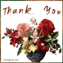 Thank You Images With Flowers Animation