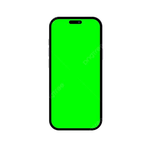 Smartphone Iphone 14 Pro Max Green Screen Mockup With Transparent ...