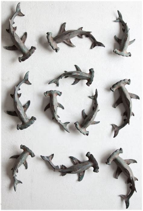 Nautical Wall Mounted Hammerhead SHARK Home Decor Beach House 24" - The Kings Bay | Shark ...