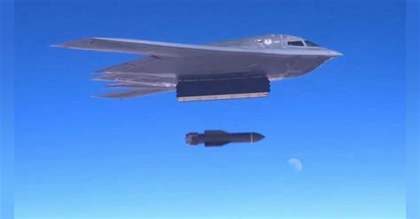 Air Force posts video of B-2 dropping two GBU-57 Massive Ordnance ...