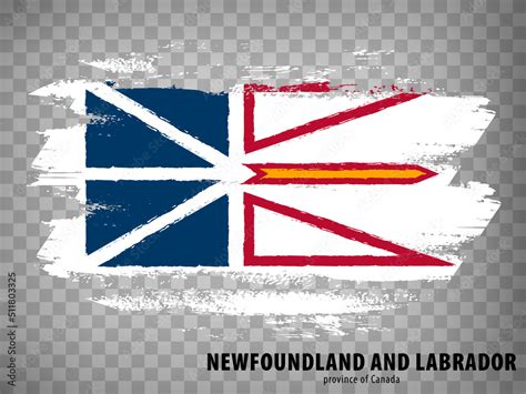 Flag of Newfoundland and Labrador from brush strokes. Canada. Flag ...