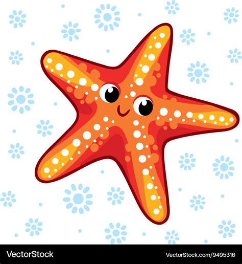 Cartoon starfish Royalty Free Vector Image - VectorStock