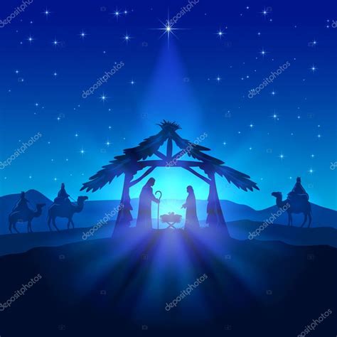 Christmas star and birth of Jesus Stock Vector by ©losw 91721288