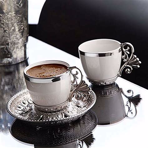 Vintage Turkish Coffee Cups and Saucer Set of 6 Coffee Set - Etsy