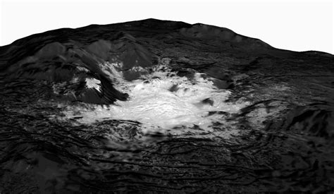 Close-Up View Of The Cerealia Facula Bright Spot On Ceres