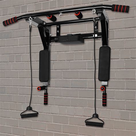 Fitness Maniac Wall Mounted Pull Up Bar Pullup Mount Chin Bars Dip ...