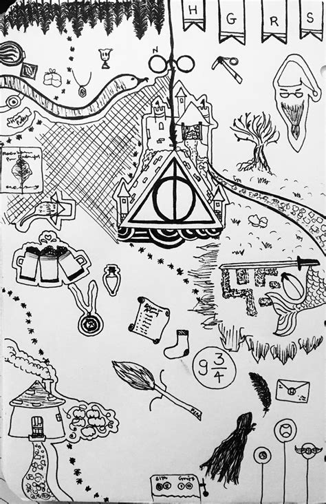 DIY Harry Potter doodle🔮🖊⬅️#doodle #potterhead #harrypotter | Harry potter diy, Harry potter ...