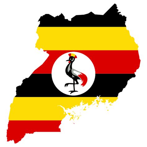 Uganda Flag Map | Free SVG