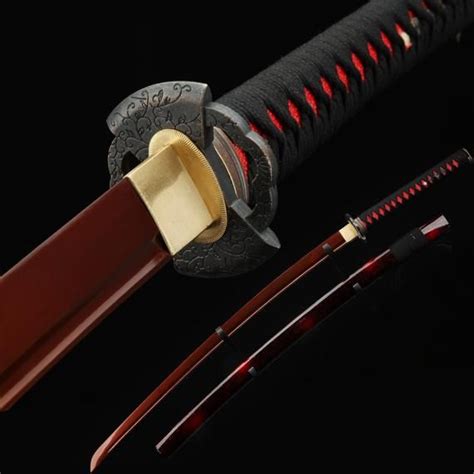 Red Katana Full Tang Red Printed Blade Real Katana Japanese | Etsy | Samurai swords, Katana ...