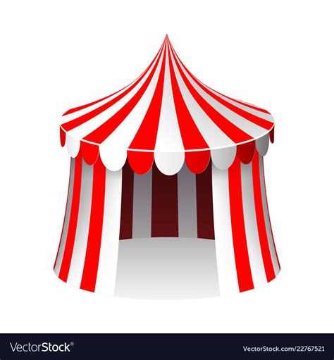 Circus tent isolated 3d realistic cartoon design Vector Image