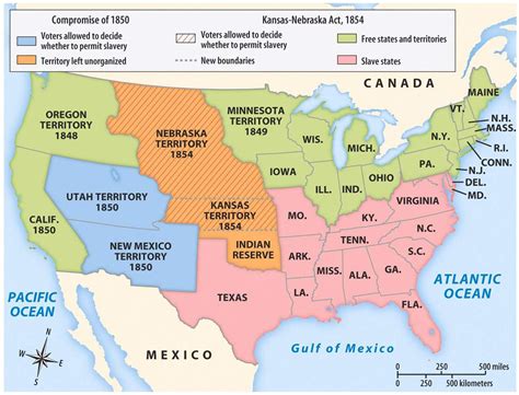 Kansas Nebraska Act 1854 Map - Maping Resources