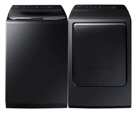 Samsung Top Load Washer and Electric Dryer Set in Black Stainless Steel | The Home Depot Canada