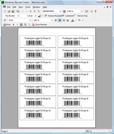 Printable Barcode Generator