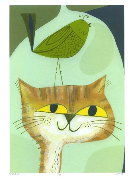 Cat Bird matteart on etsy | Cat art illustration, Cat art, Cats illustration