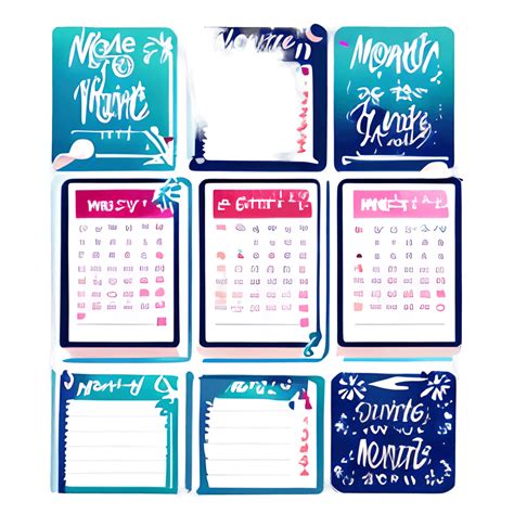 Months Planner Stickers · Creative Fabrica