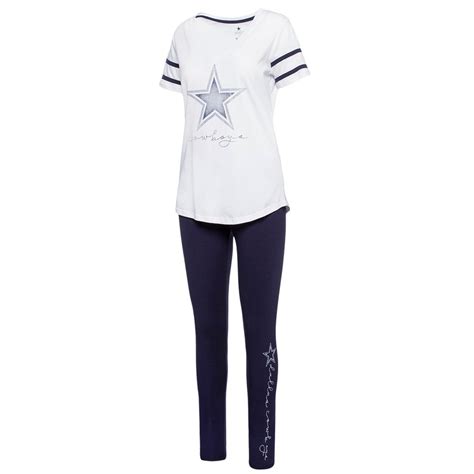 Dallas Cowboys Nfl Women's Parsi Two Piece Tee And Legging Combo ...