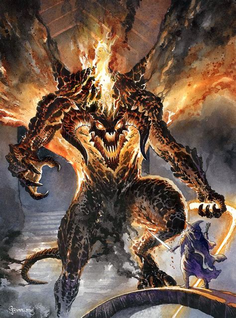 Balrog and Gandalf by https://www.deviantart.com/danielgovar on ...