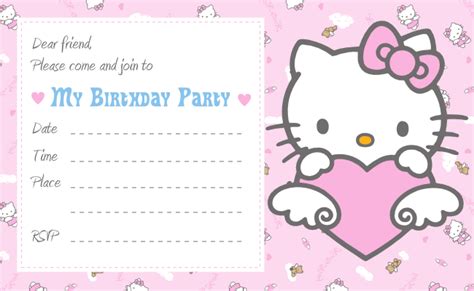 Hello Kitty Printable Birthday Invitations | Hello kitty invitations, Hello kitty birthday ...