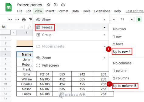 How to Freeze Panes in Google Sheets (3 Simple Ways)