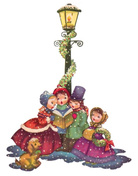 Vintage Christmas Carolers png clip art big 800x1020 | Holiday ...