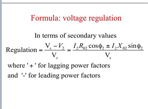 Solved show work!!!!use this voltage regulation formula to | Chegg.com