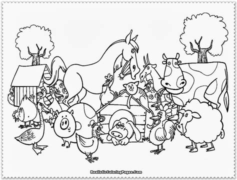 Black And White Farmyard Coloring Pages For Kids - Coloring Home