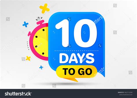 Countdown Left Days Banner Timer Ten Stock Vector (Royalty Free ...