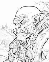 World Of Warcraft Orc Coloring Pages sketch template