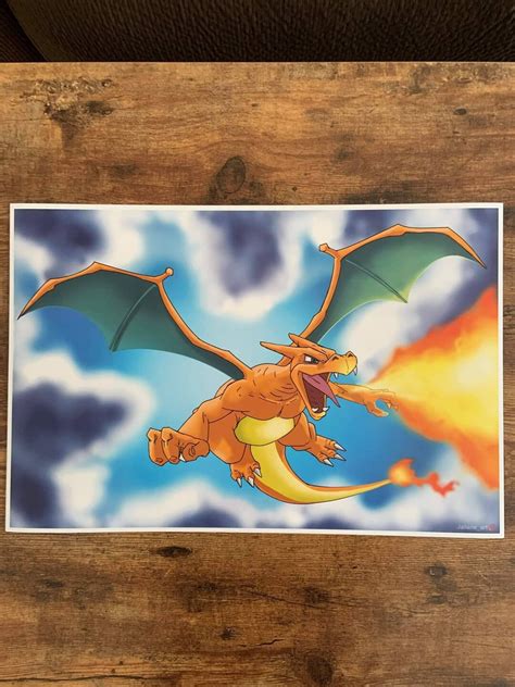 Charizard Fan Art Poster Print - Etsy