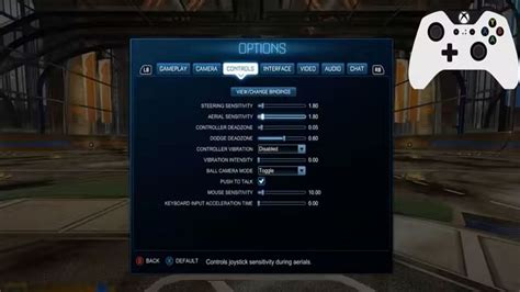 The best controller settings for Rocket League