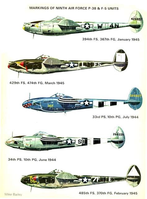 P-38 Lockheed Lightning Camo & Marks Page 21-960