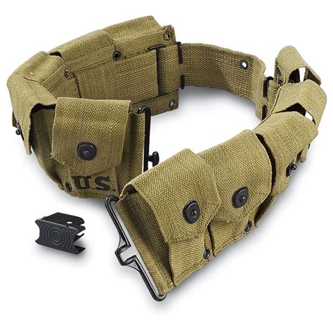 Reproduction M1 Garand Cartridge Belt, Olive Drab - 51346, Belts & Suspenders at Sportsman's Guide