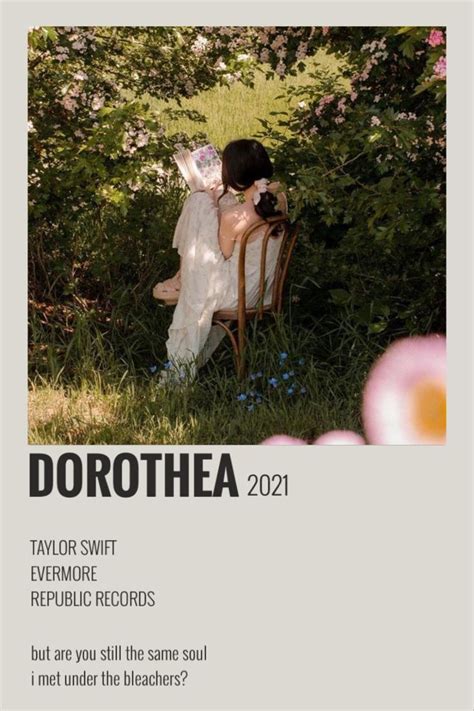 dorothea taylor swift | Taylor swift posters, Taylor swift songs, Taylor swift discography