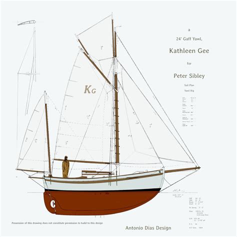 Kathleen Gee Yawl Sail Plan 2k – Antonio Dias Design