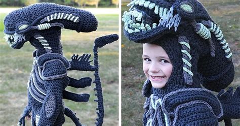 Woman Crochets Halloween Costumes For Her Kids, And They're Epic