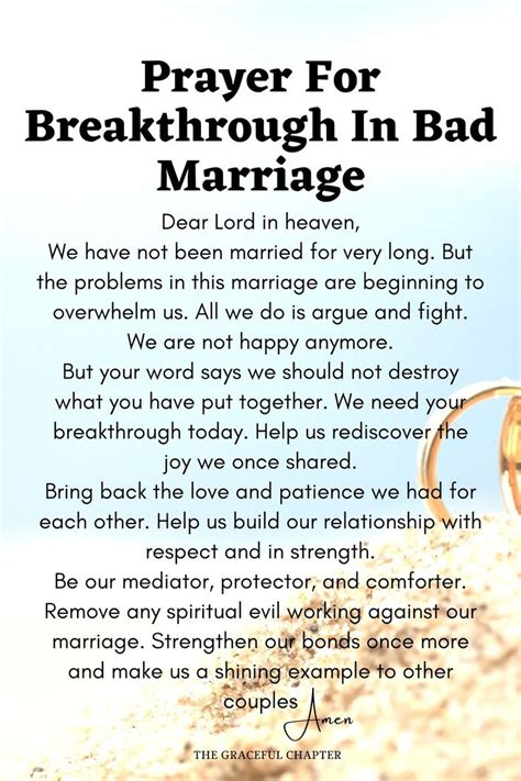 8 Powerful Prayers For Breakthroughs - The Graceful Chapter | Prayer for troubled marriage ...