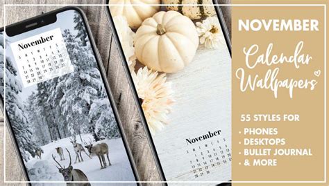 November Calendar Wallpaper | 55 Best Desktop & Phone Backgrounds