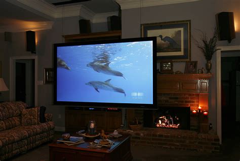 Living Room Movie Screen - Innovative Home Media