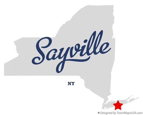 Map of Sayville, NY, New York