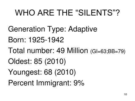 PPT - REFLECTIONS OF A SILENT GENERATION PowerPoint Presentation, free ...