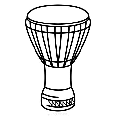 Djembe Trommel Ausmalbild