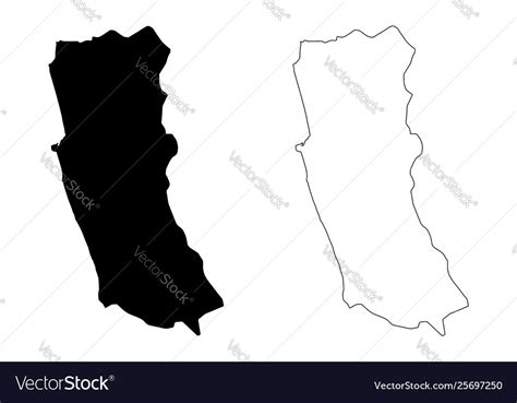 Western province sri lanka map Royalty Free Vector Image