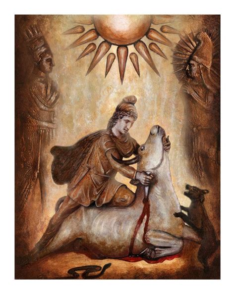 Mithras and the Bull Giclee Art Print on Hahnemühle Photo Matt Fibre ...