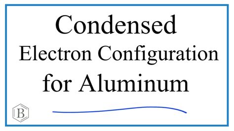 Writing Condensed/Abbreviated Electron Configuration for Aluminum (Al ...