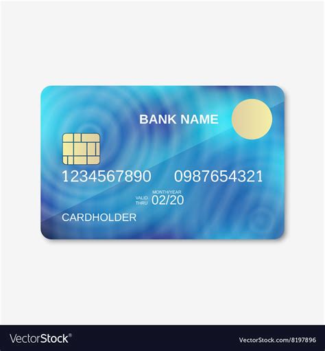 Credit card design template Royalty Free Vector Image