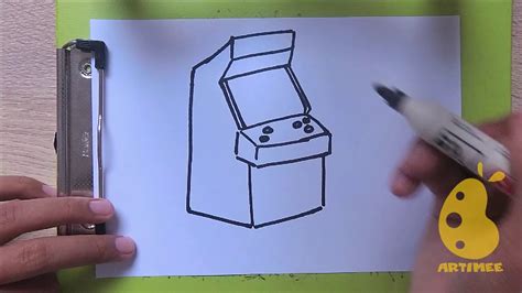 90's KIDS SWEET HEART || How to Draw arcade machine( step by step ...